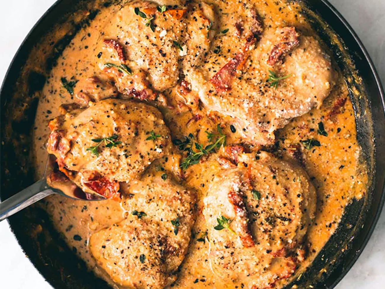 Plat cuisiné poulet sauce crémeuse aux champignons WEIGHT WATCHER