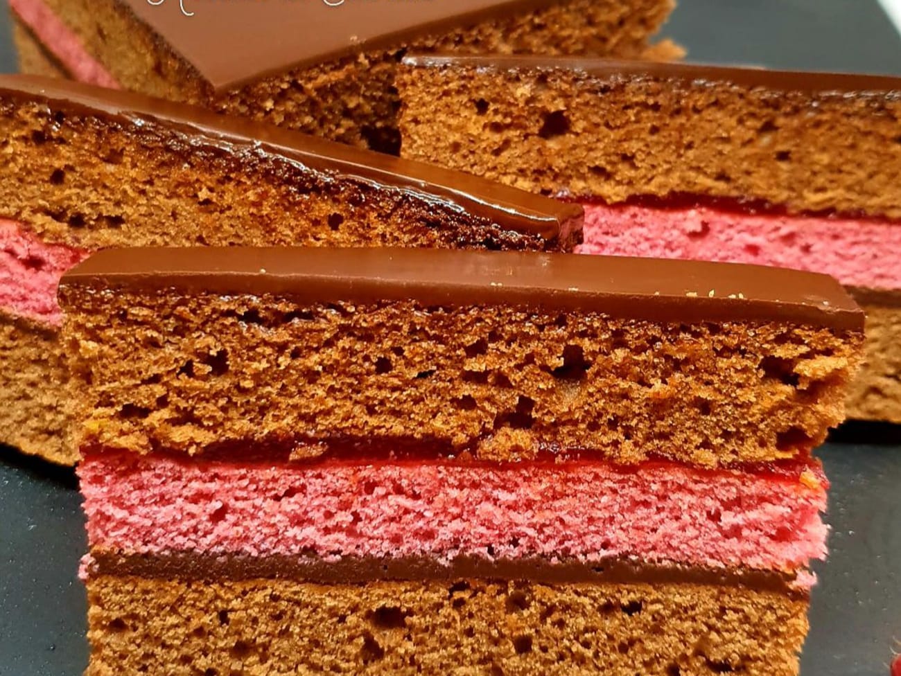 Napolitain à la framboise - Recette Cake Factory