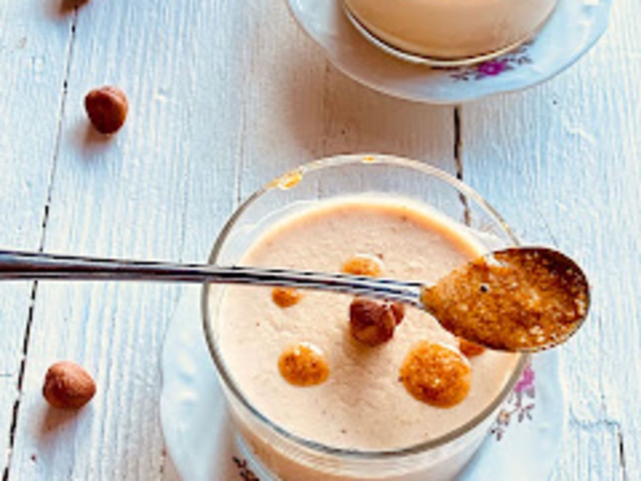 Petits pots de crème au chocolat et au lait végétal de noisettes