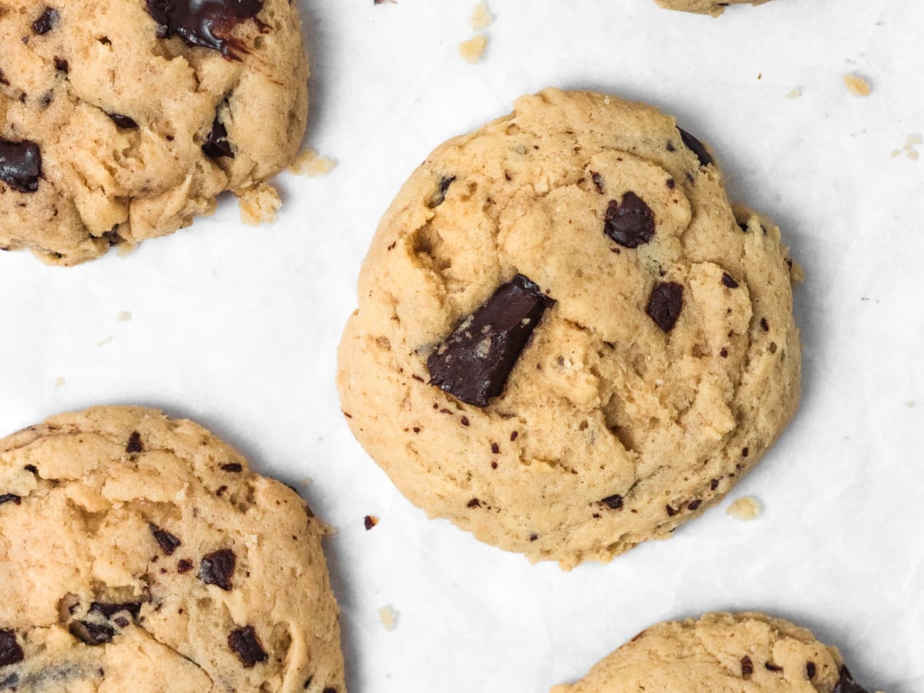 Biscuits tendres et moelleux aux brisures de chocolat