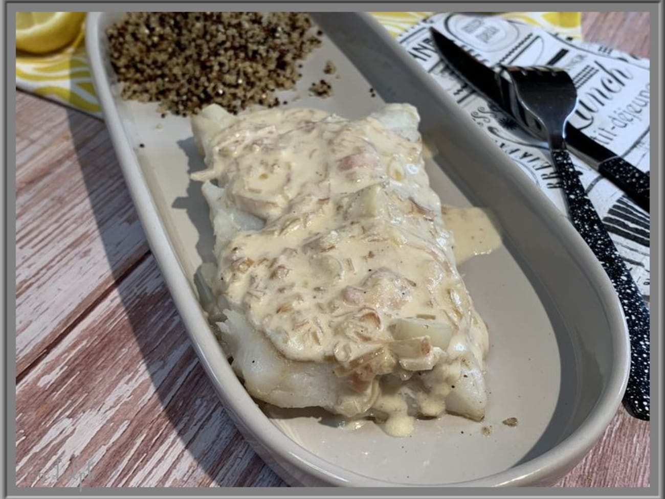 Cabillaud sauce au citron et échalote Recette par Oh la gourmande