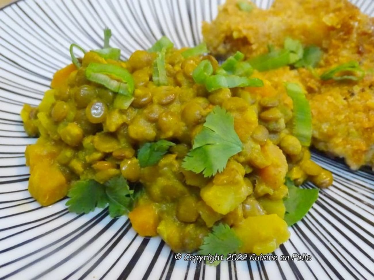 Recette - Lentilles aux carottes, patates douces et gingembre en vidéo 