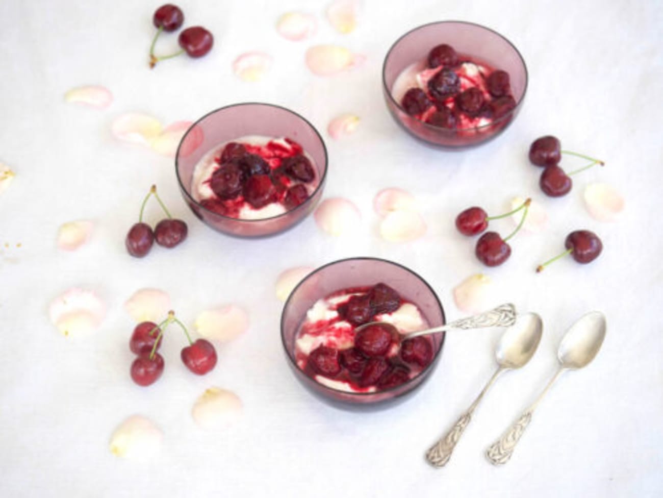 Cerises confites à l'hibiscus - Recette par Valérie du blog  1,2,3Dégustez !