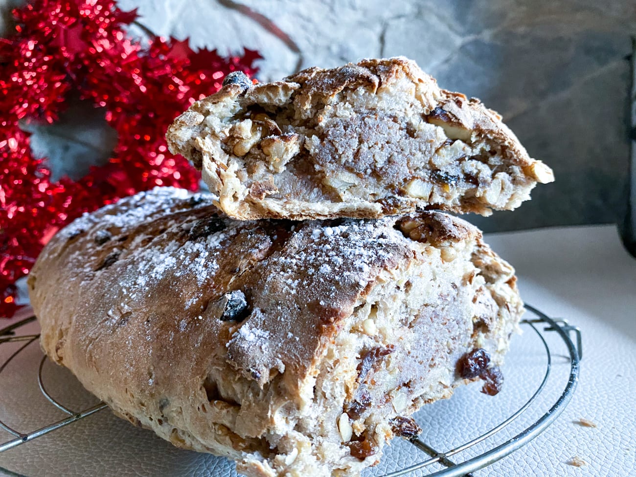 Stollen, ou Weihnachtsstollen, Vegan &amp; Healthy - Recette par Amelia
