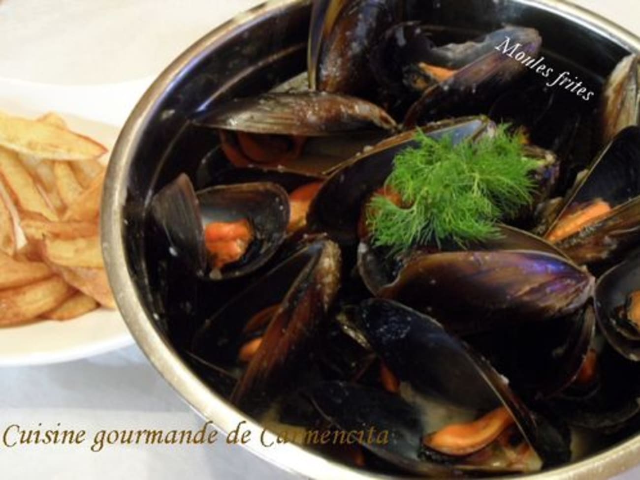 Moules frites comme dans le Nord Recette par Carmen