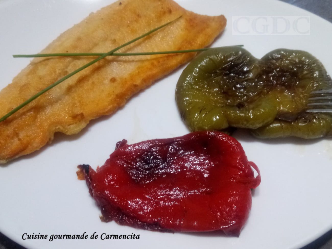 Filet de truite saumoné et poivrons frits - Recette par Carmen