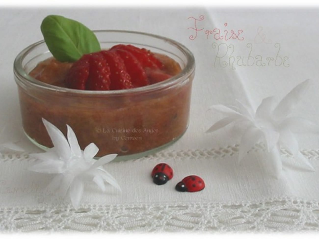 Compote de Rhubarbe et Fraises Recette par Cenwen