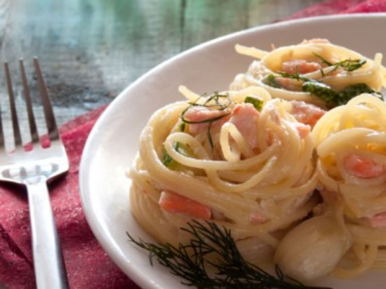 Pâtes au saumon, courgettes et Recette par JuJuBe