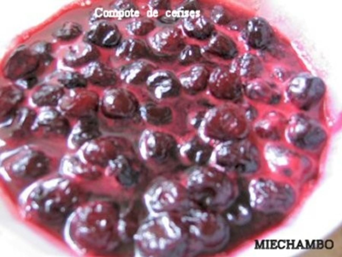 Compote de cerises à la liqueur amaretto, kirsch ou marasquin Recette