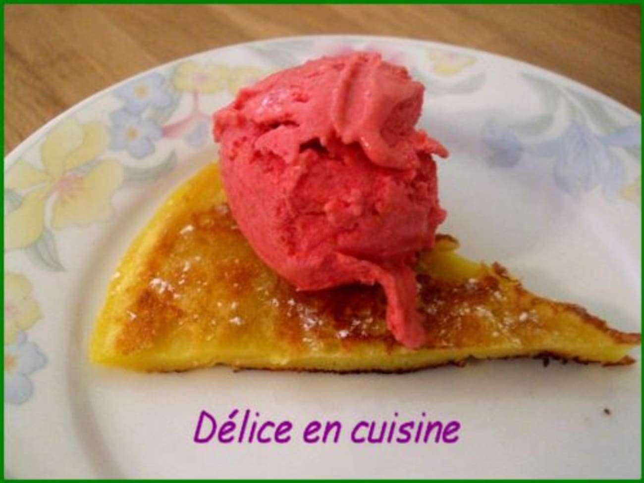 Glace à la framboise Recette par delice en cuisine