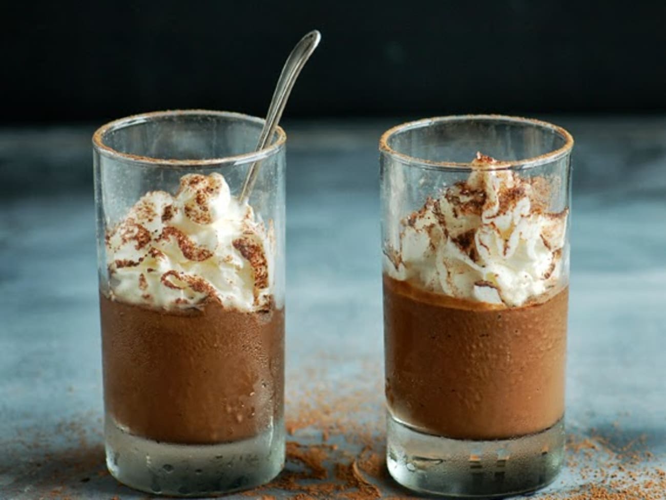 Mousse au chocolat façon liégeois