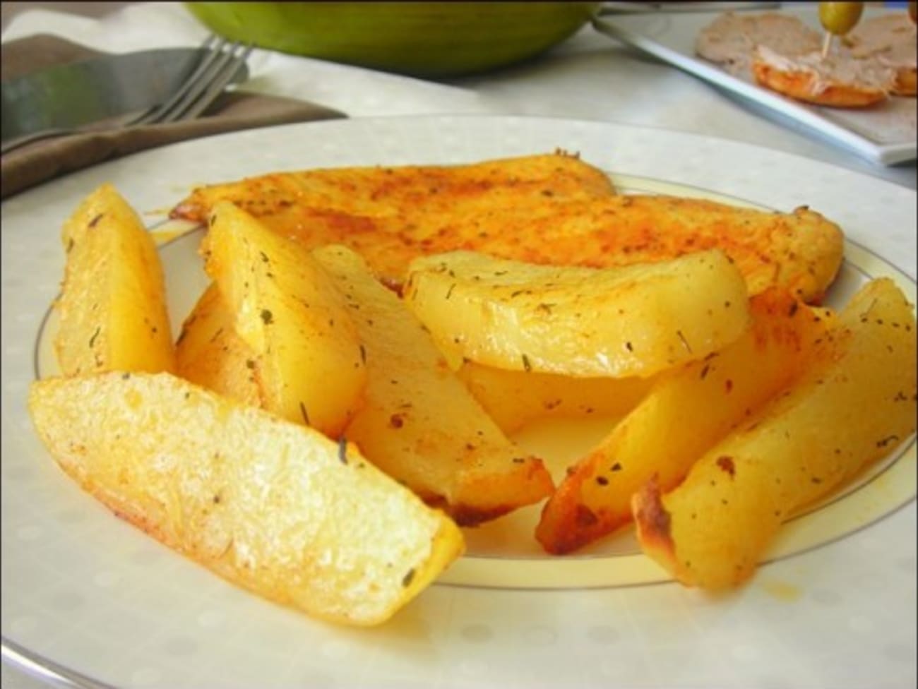 Recette Pommes de terre épicées au four