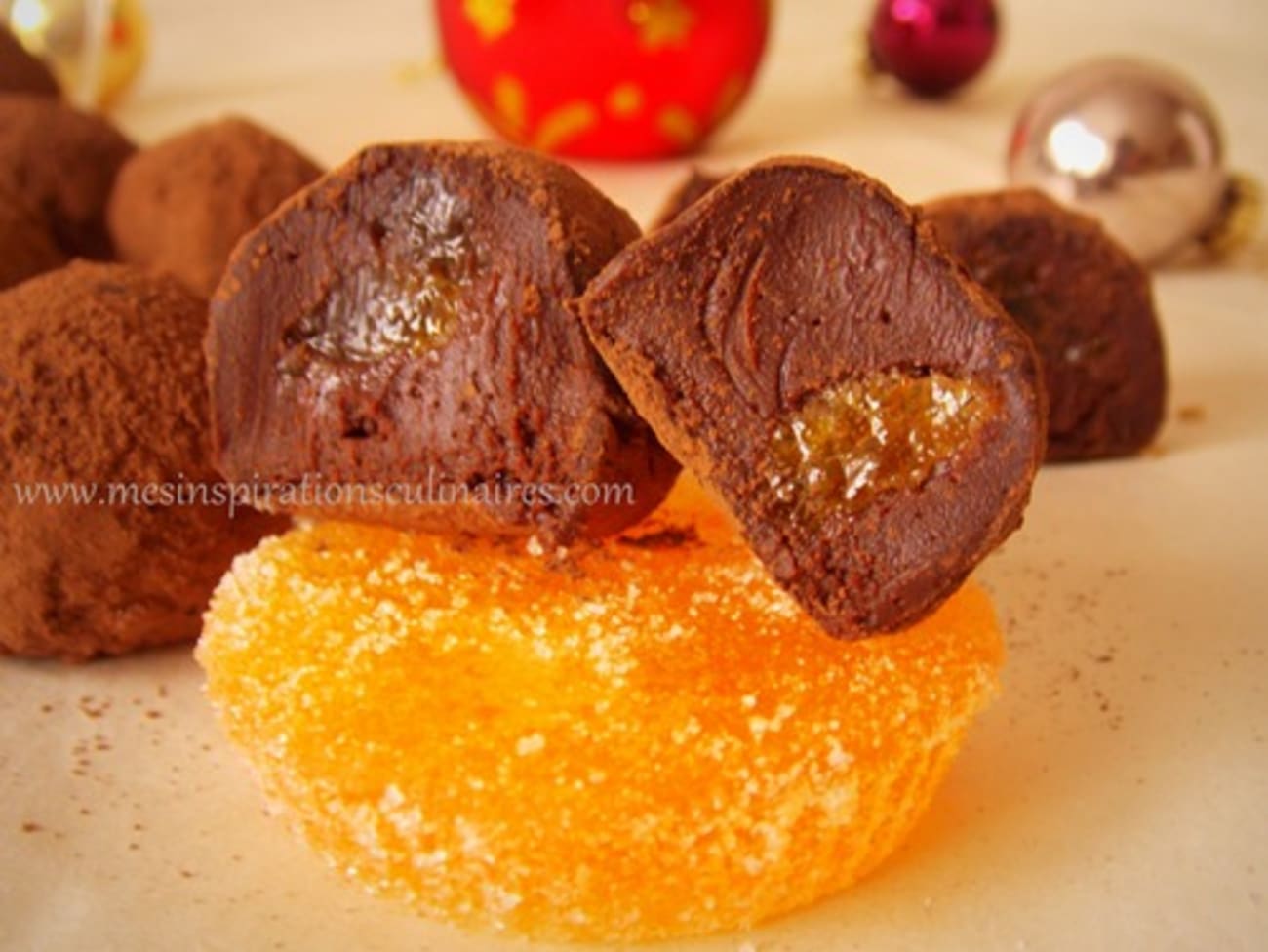 Truffes au chocolat noir et menthe - Recette par Mes inspirations