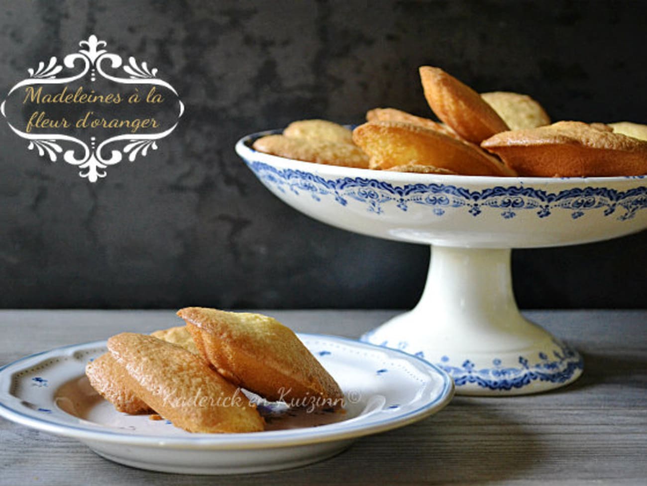 Madeleines à l'écorce d'orange séchée, fleur d'oranger moule