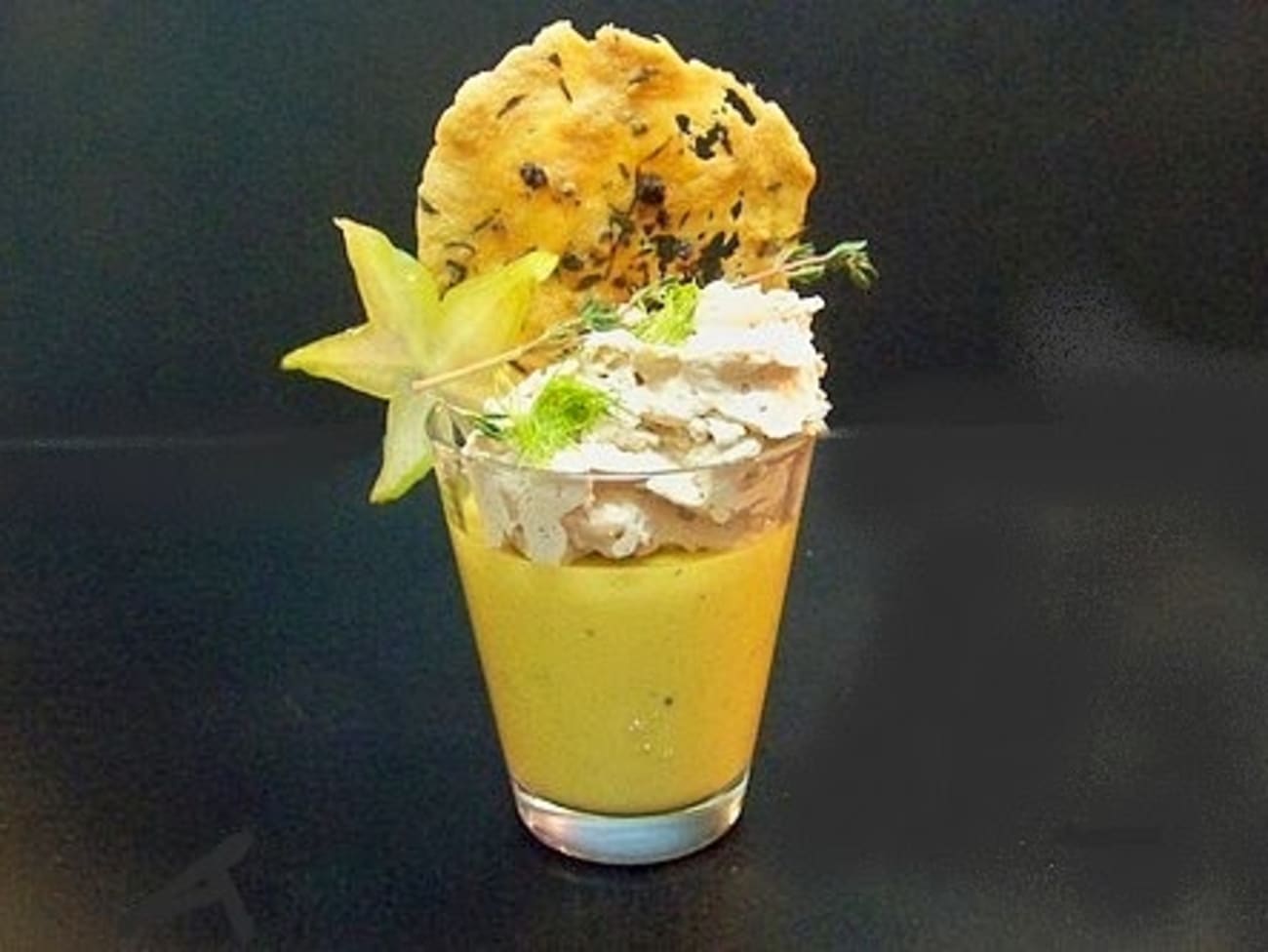 Verrine Mousse de potiron et sa chantilly de foie gras Recette par