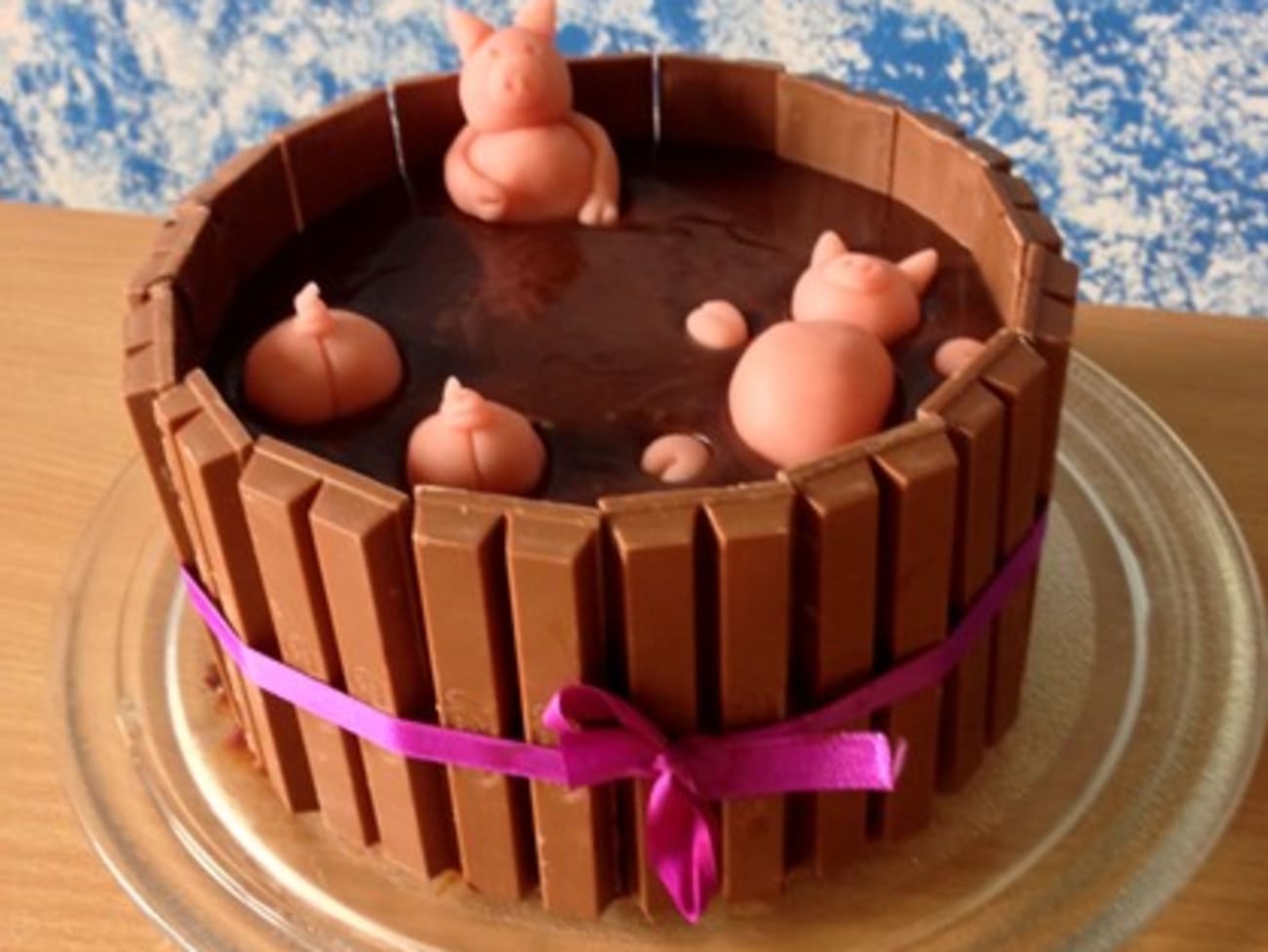 Gâteau drôle les cochons dans la boue - Recette par Rolly