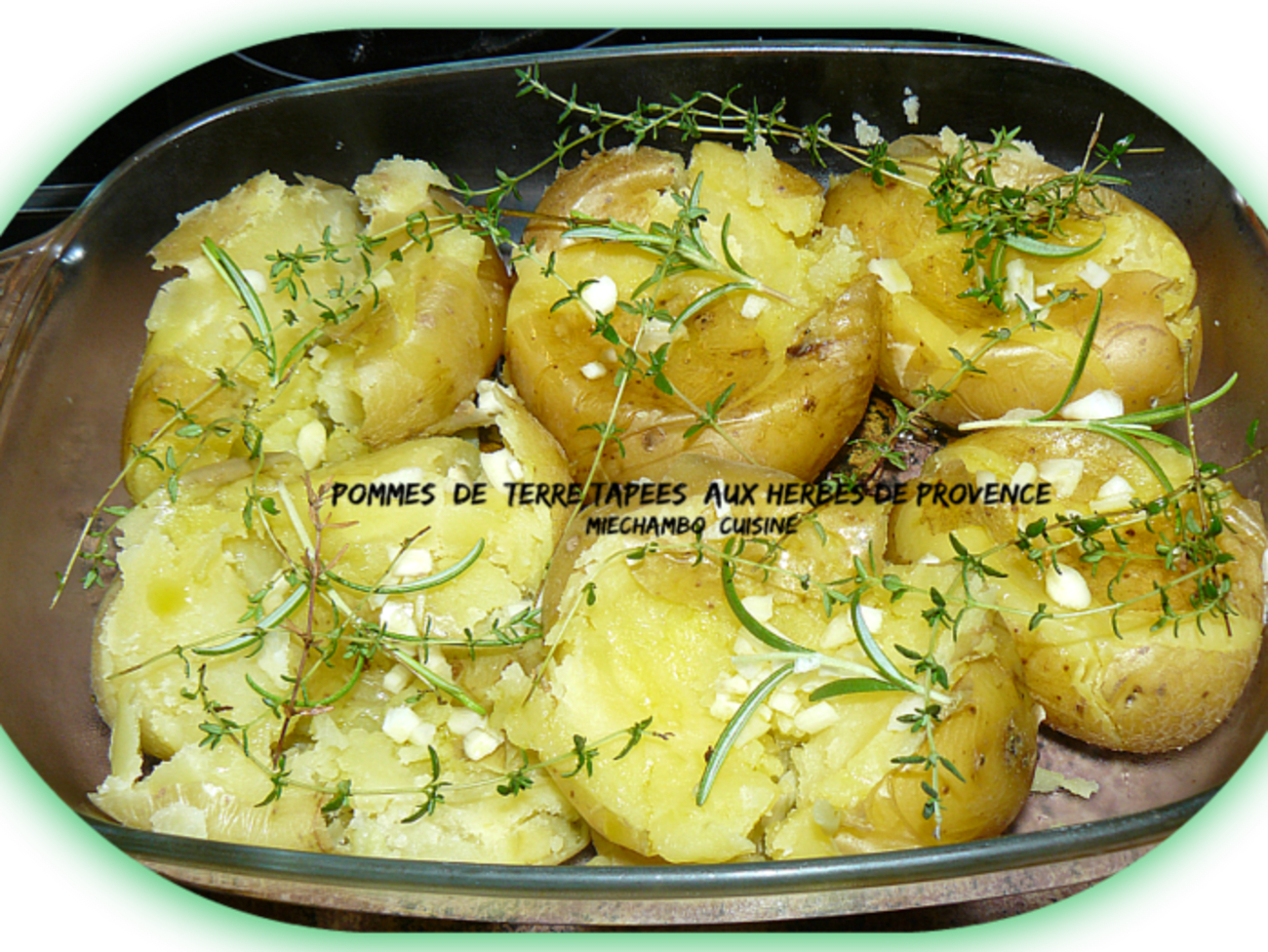 Purée de pommes de terre à l'huile d'olives et aux herbes