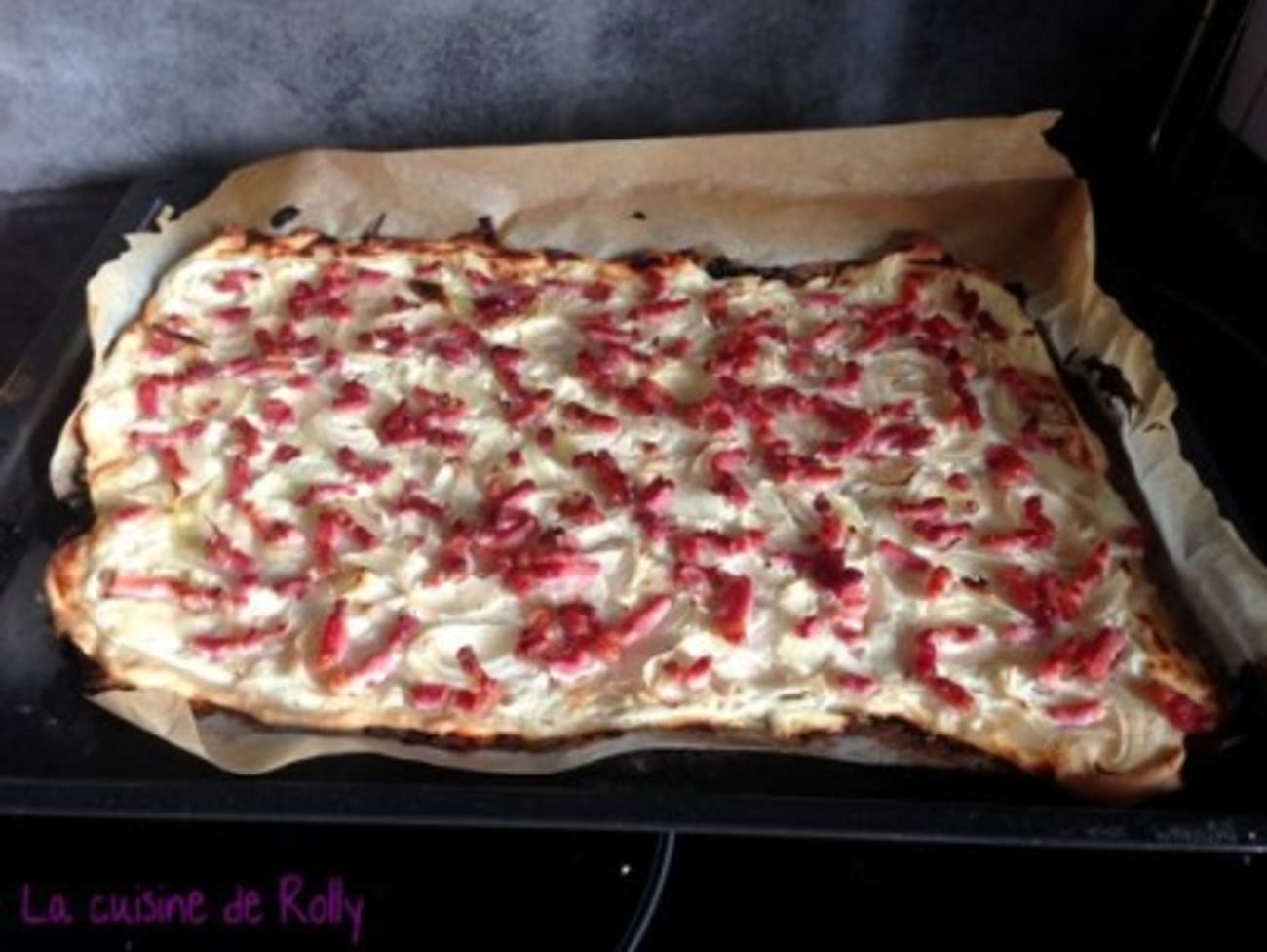 Flammekueche ou tarte flambée maison - Recette par Rolly
