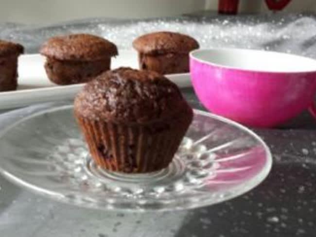 Muffins Chocolat Avec Coeur Fondant Chocolat Blanc Recette Par La Danse Des Casseroles