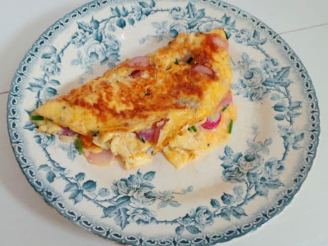 Petite omelette aux radis