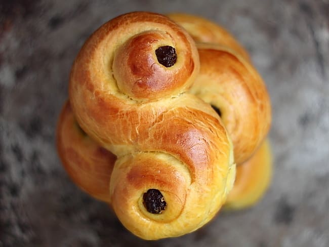 Lussekatter brioches suédoises de la Sainte Lucie - Recette par délices