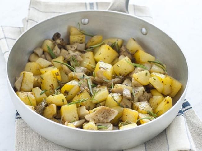 Poêlée de champignons aux pommes de terre weight watchers - Recette par
