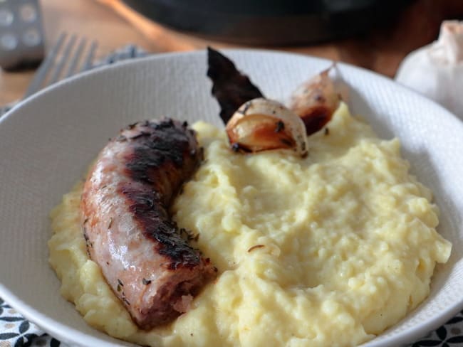 Saucisse de Toulouse et purée de pommes de terre d'Eric Fréchon