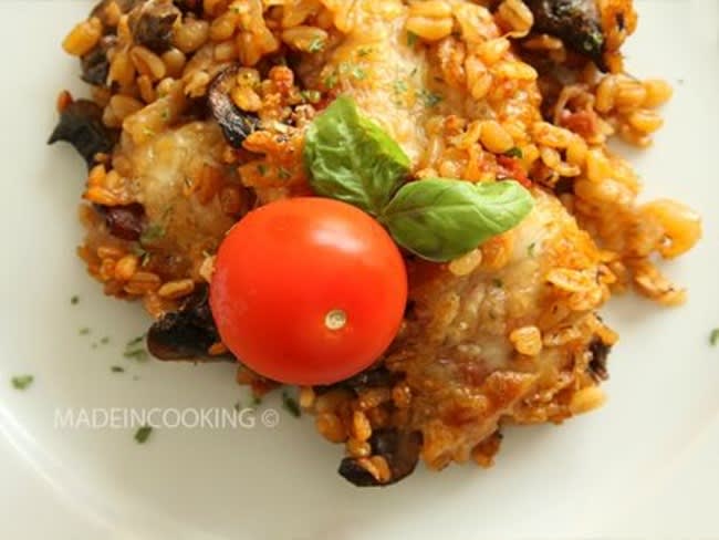 Gratin d'Ebly sauce tomates cerises - Recette par Made in Cooking