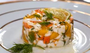 Tartare de saint-jacques et mangue à l’huile d’Argan