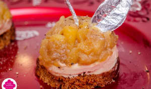 Tatins de foie gras aux pommes avec pain d'épices