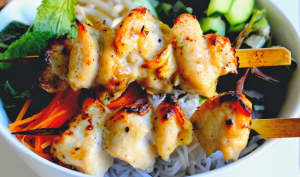 Brochettes de poulet grillé à la citronnelle