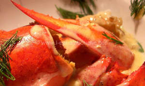 Homard et langoustines, sauce Champagne et orange