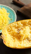 Courge spaghetti après cuisson