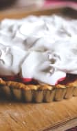 Tarte aux fraises meringuée