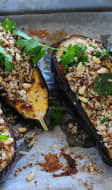 Aubergines farcies au quinoa