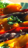 Poivrons et anchois marinés