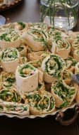 Wraps au pain lavash découpés en rondelles