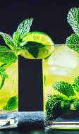 2 verres de cocktails virgin mojito