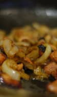 Lardon et oignons frits