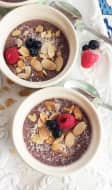Chia pudding topping framboises
