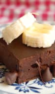 Brownie sans gluten à la banane et au beurre de cacahuète