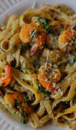 Tagliatelle aux crevettes