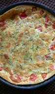 Clafoutis tomate emmental basilic
