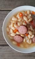 Soupe de mogettes et saucisse