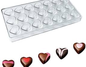 Le moule à chocolats coeurs
