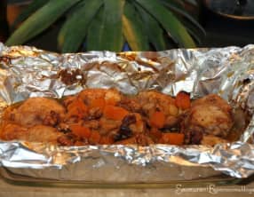 Papillote de Poulet aux Abricots