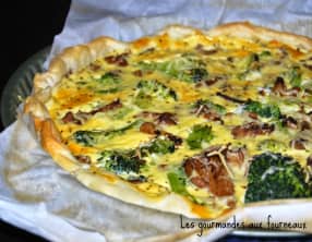 Tarte au brocoli et aux girolles