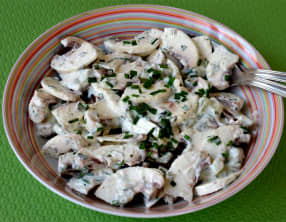 Champignons sauce aux herbes