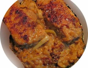 Côtes de porc aux pommes et au cidre