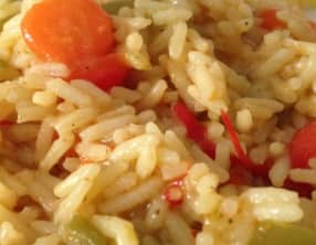 Riz aux carottes et poivrons